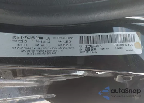 2015 Chrysler 200 Limited z USA, uszkodzony, nr VIN 1C3CCCAB3FN609475